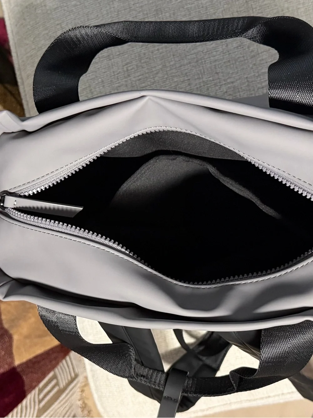 Pull&Bear Gray and Black Men’s Backpack